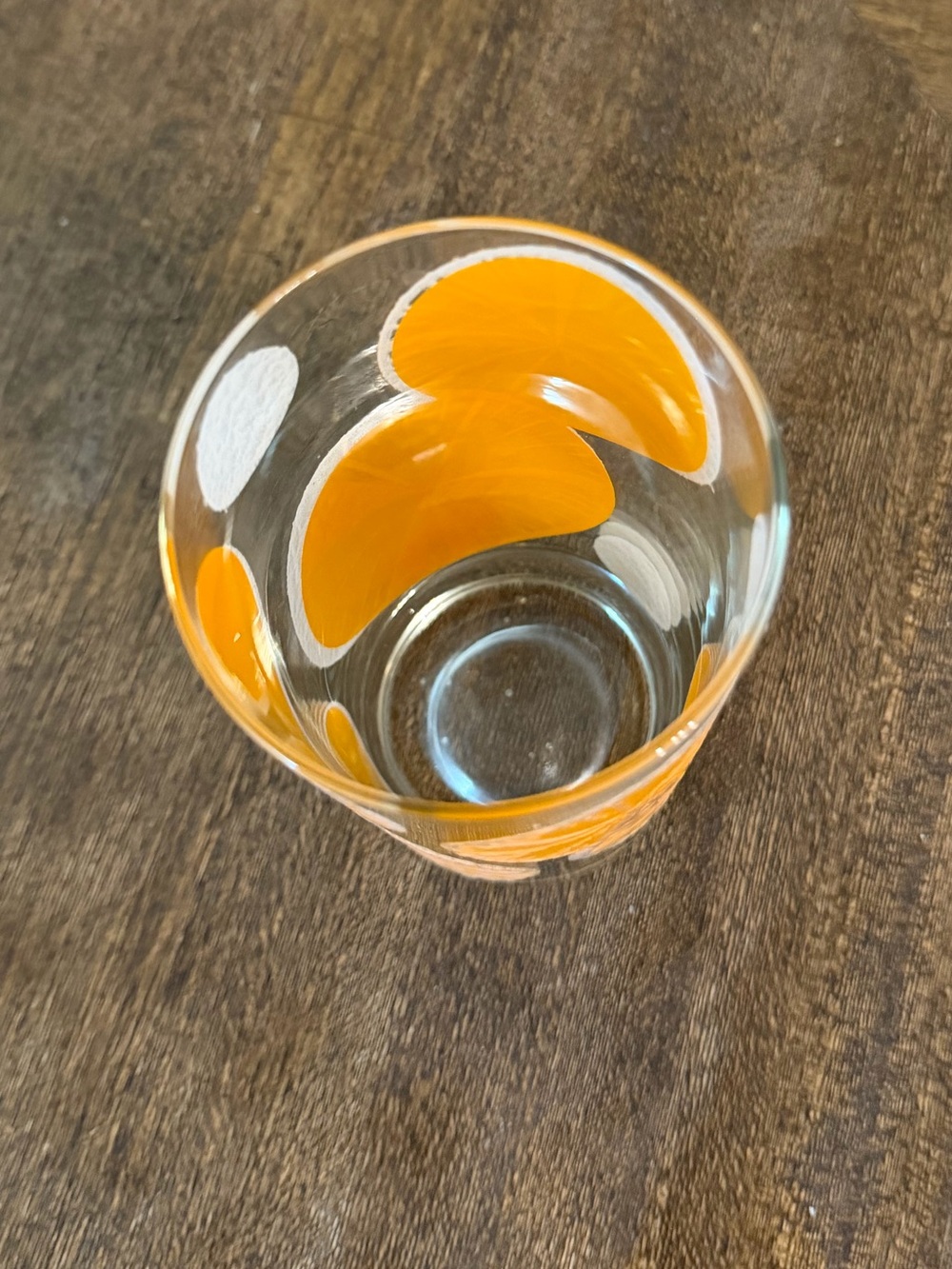 Vintage Fred Press Raised Sugared Orange Slice Highball Glass - Picture 7 of 11